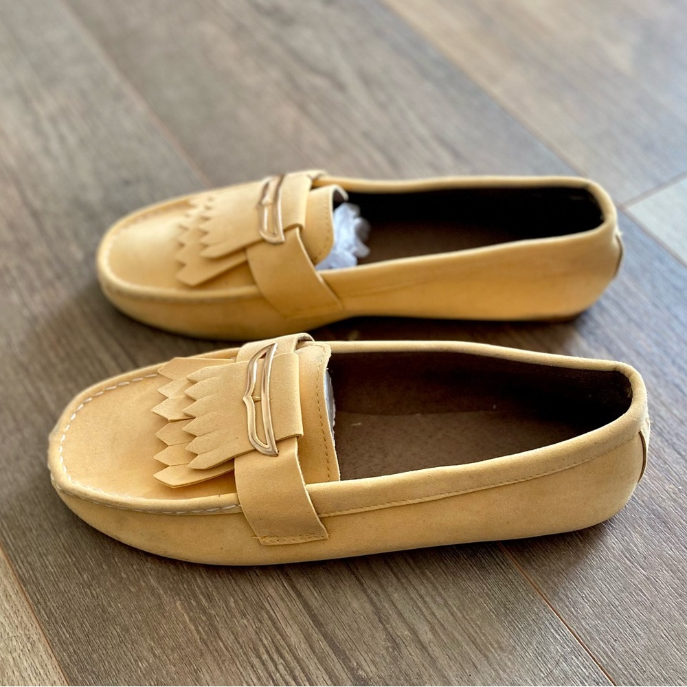 YELLOW LOAFERS FLATS SLIPON SHOES - Picture 5 of 11
